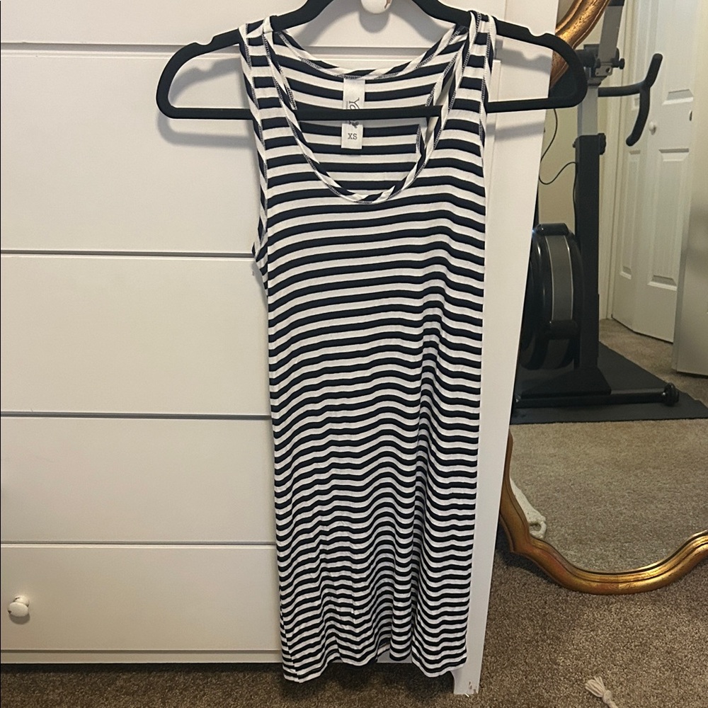 Yala Navy and White Striped Dress